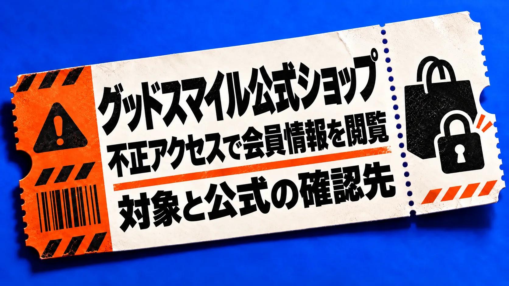 グッドスマイル公式ショップ。不正アクセスで会員情報を閲覧。対象と公式の確認先。