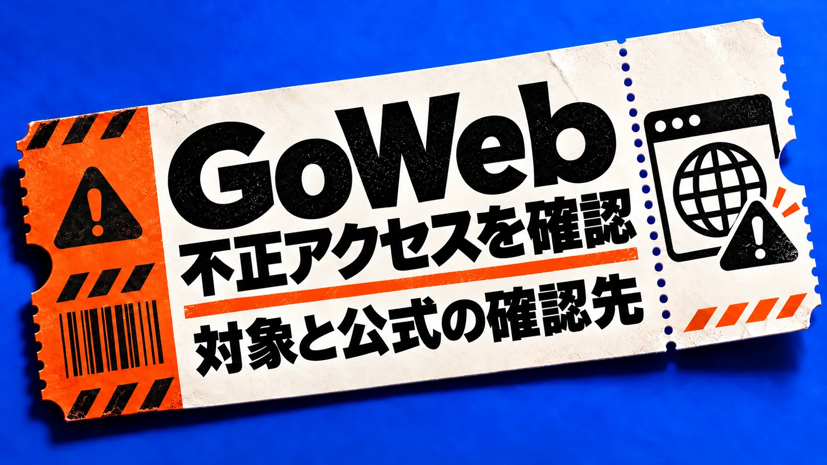 GoWeb:不正アクセスを確認