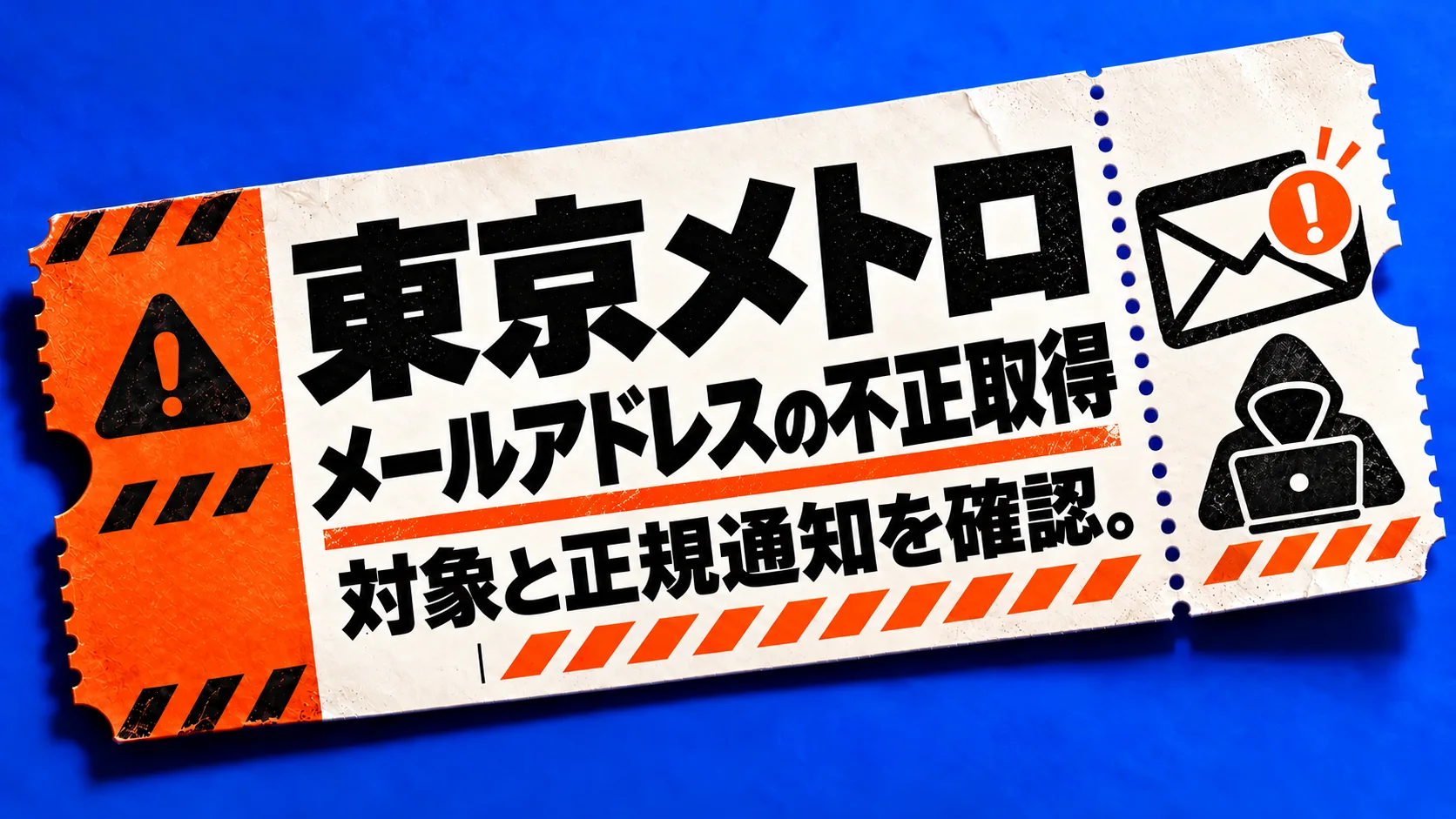東京メトロ。メールアドレスの不正取得。対象と正規通知を確認。