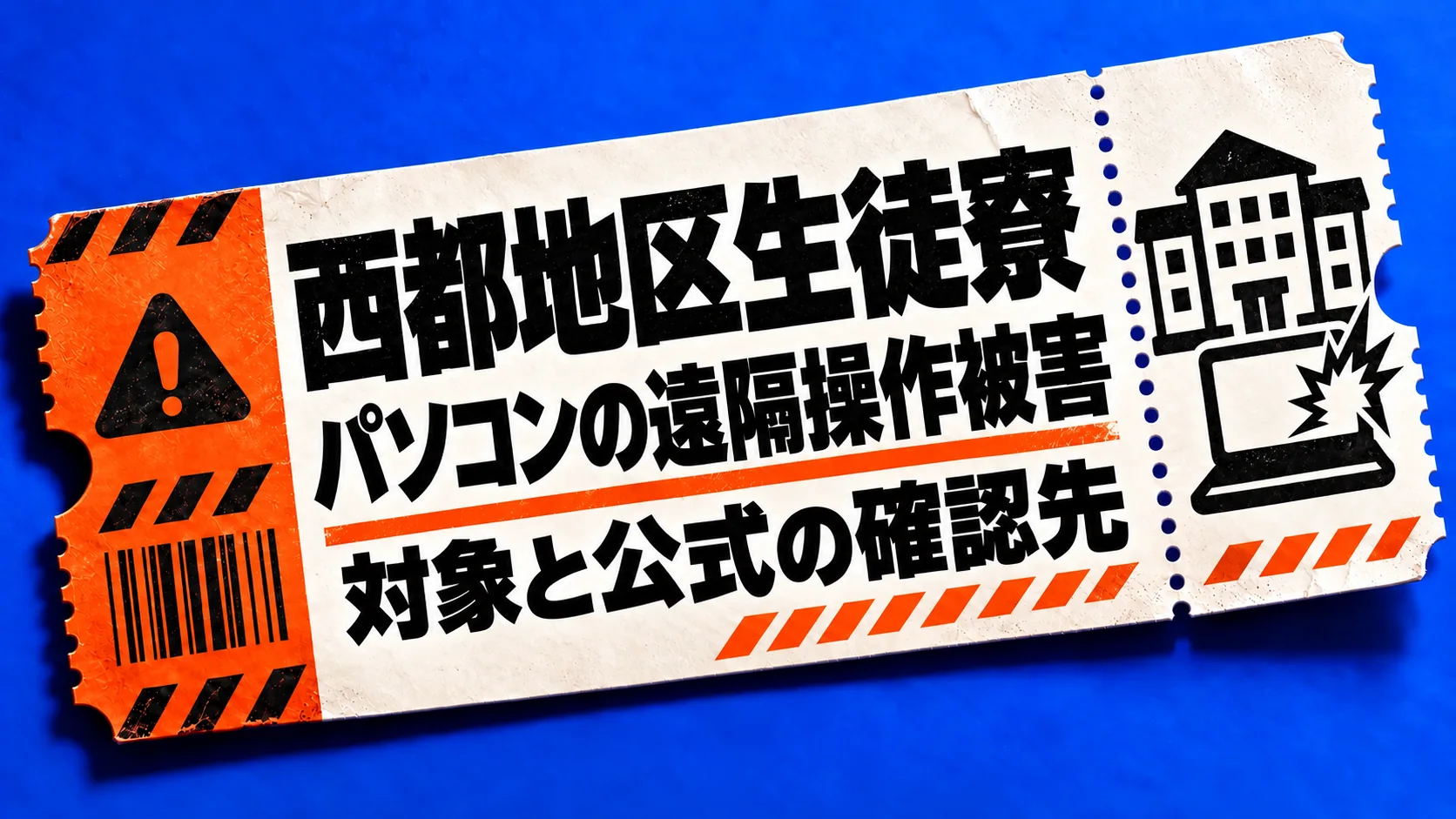 西都地区生徒寮:パソコンの遠隔操作被害