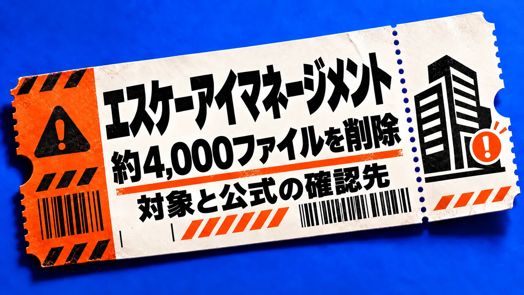 エスケーアイマネージメント:約4,000ファイルを削除