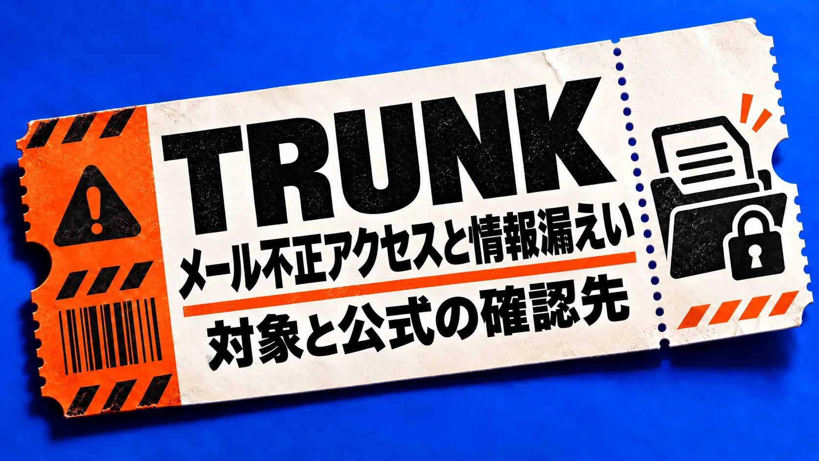 TRUNK:メール不正アクセスと情報漏えい